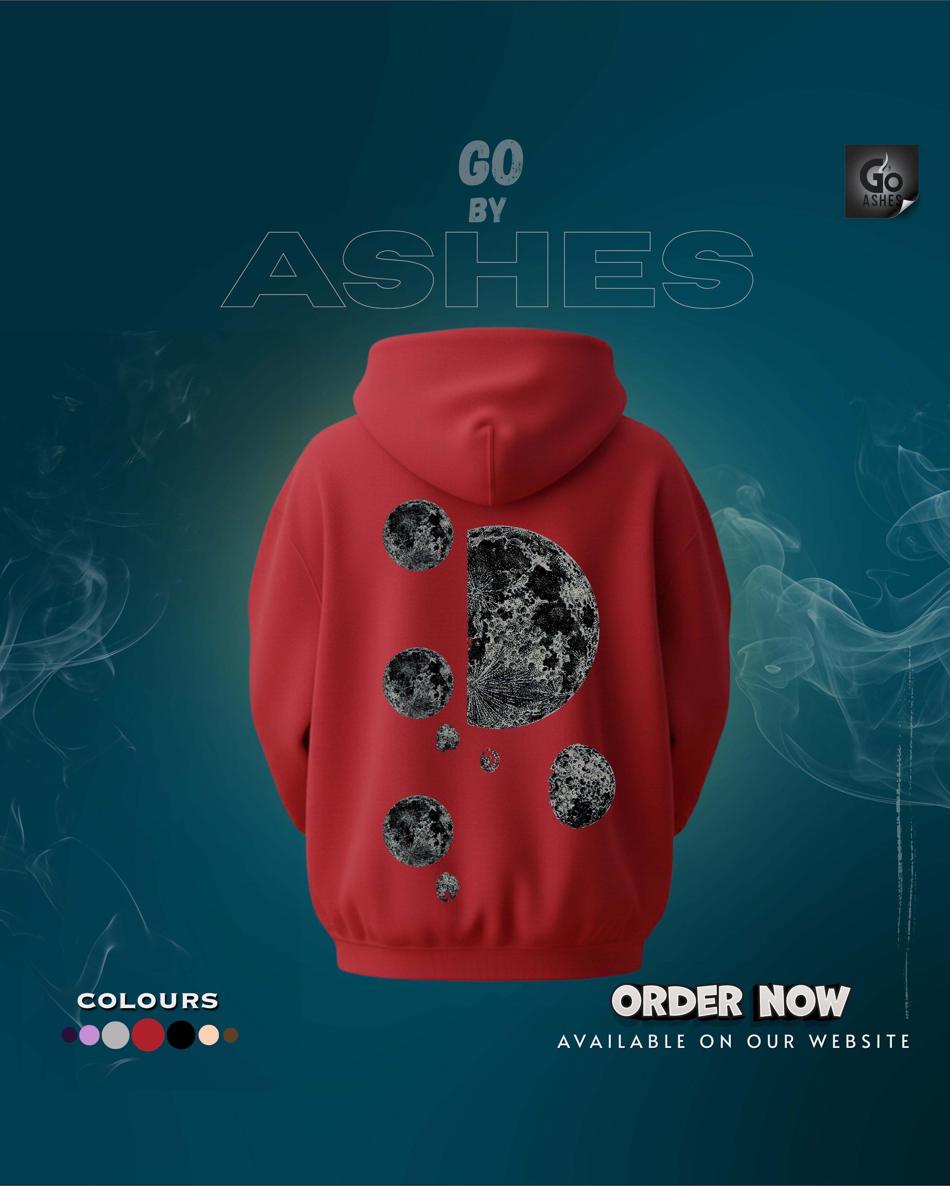 THE MOON GRAPHIC PRINTED OVERSIZED HOODIE