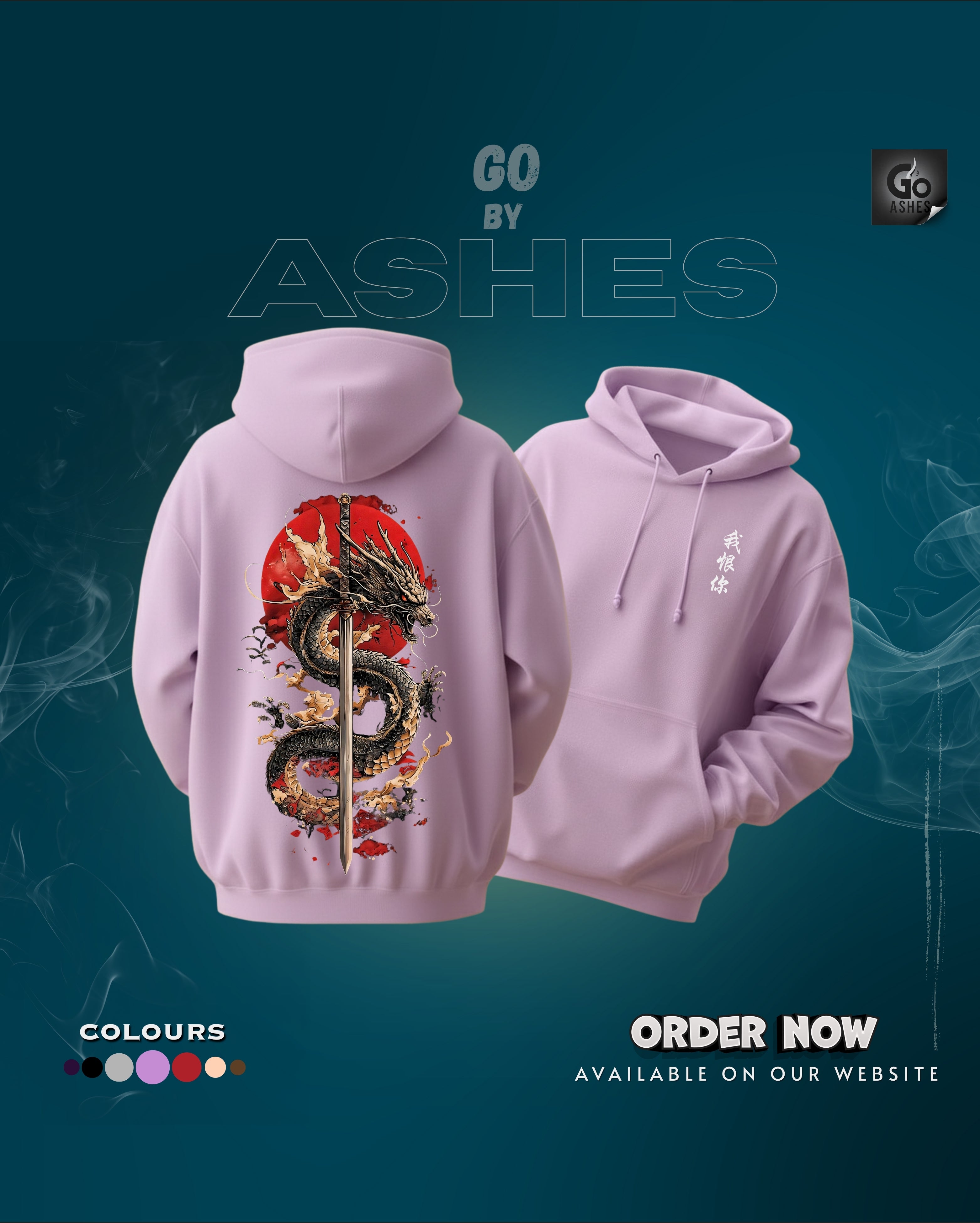 DRAGON FURY GRAPHIC PRINTED OVERSIZED HOODIE