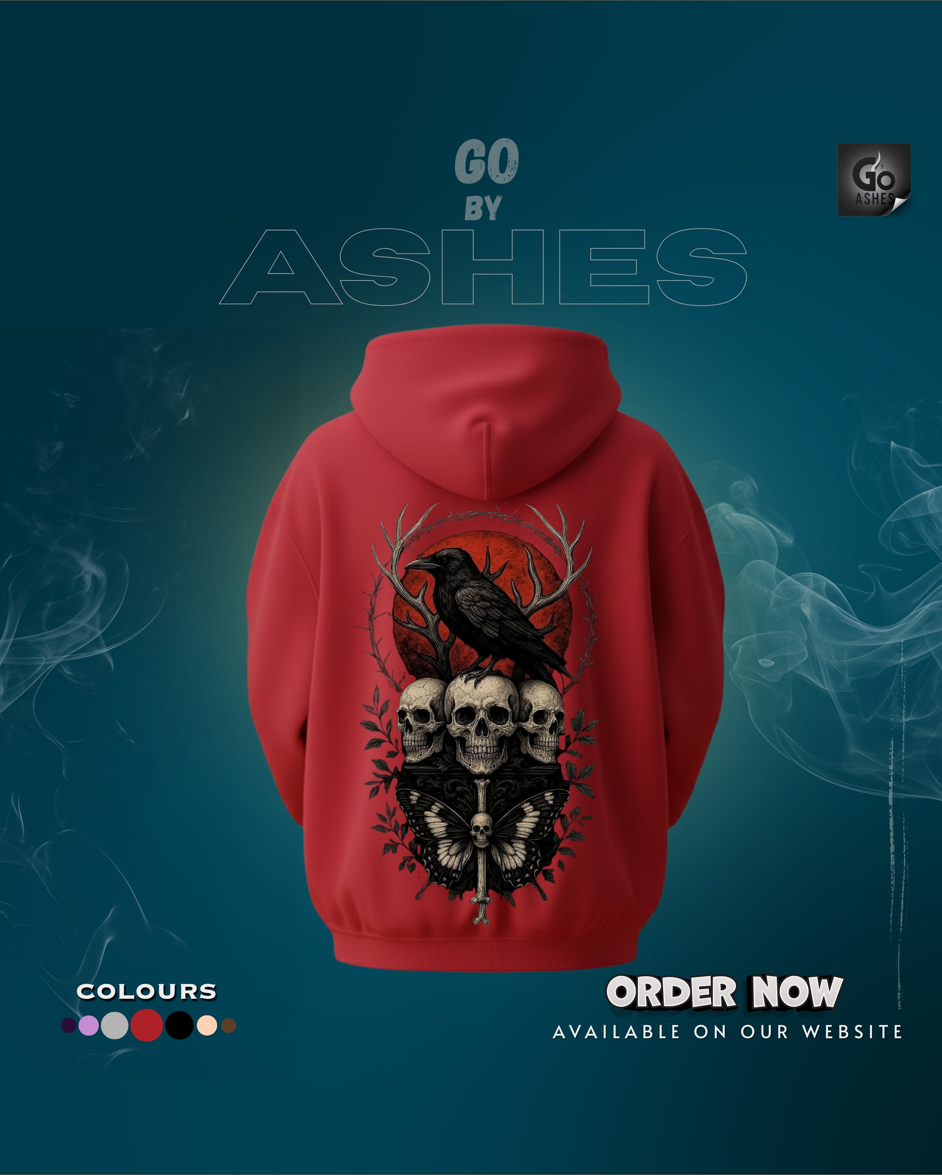 DEATH CALLER GRAPHIC PRINTED OVERSIZED HOODIE