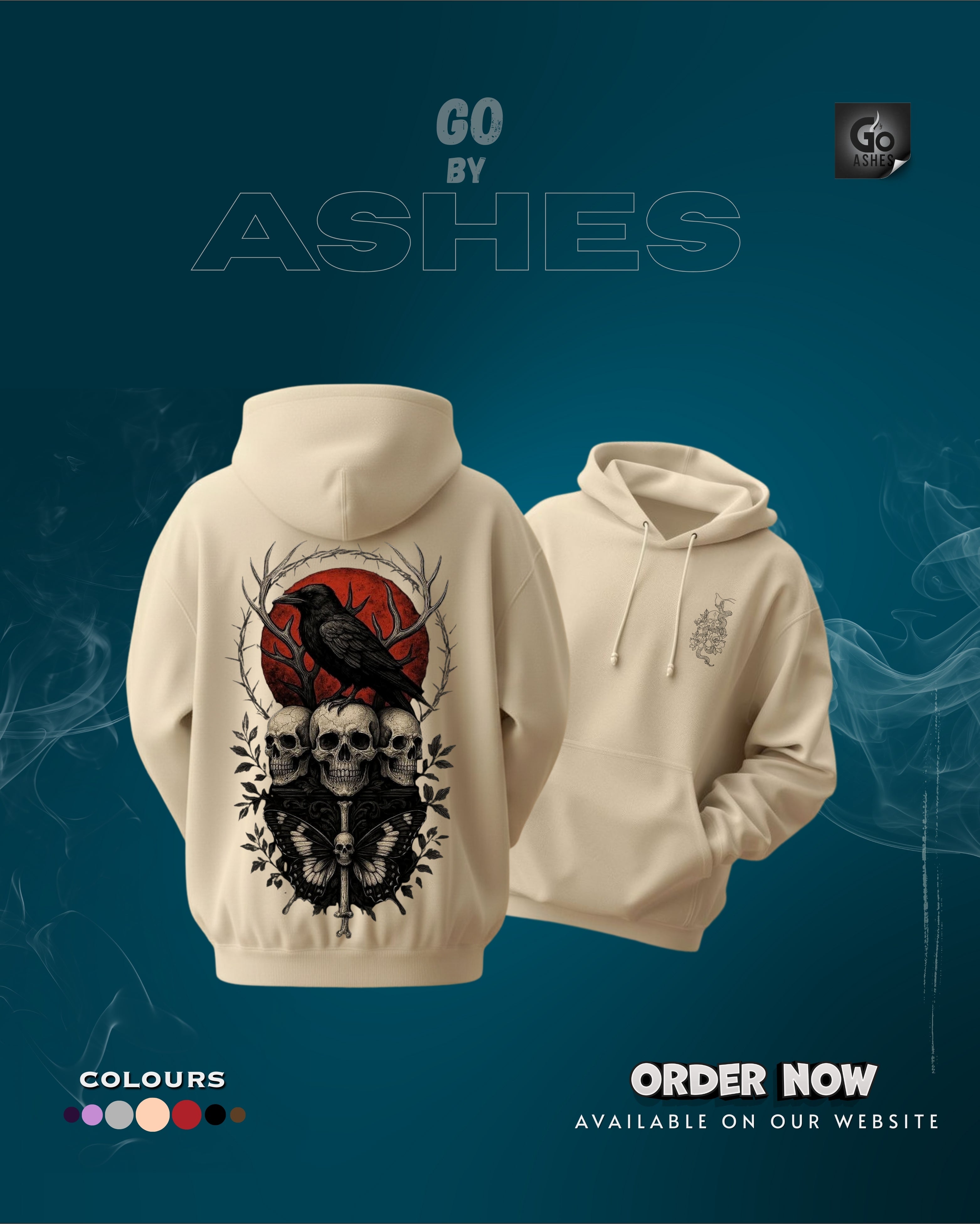 DEATH CALLER GRAPHIC PRINTED OVERSIZED HOODIE