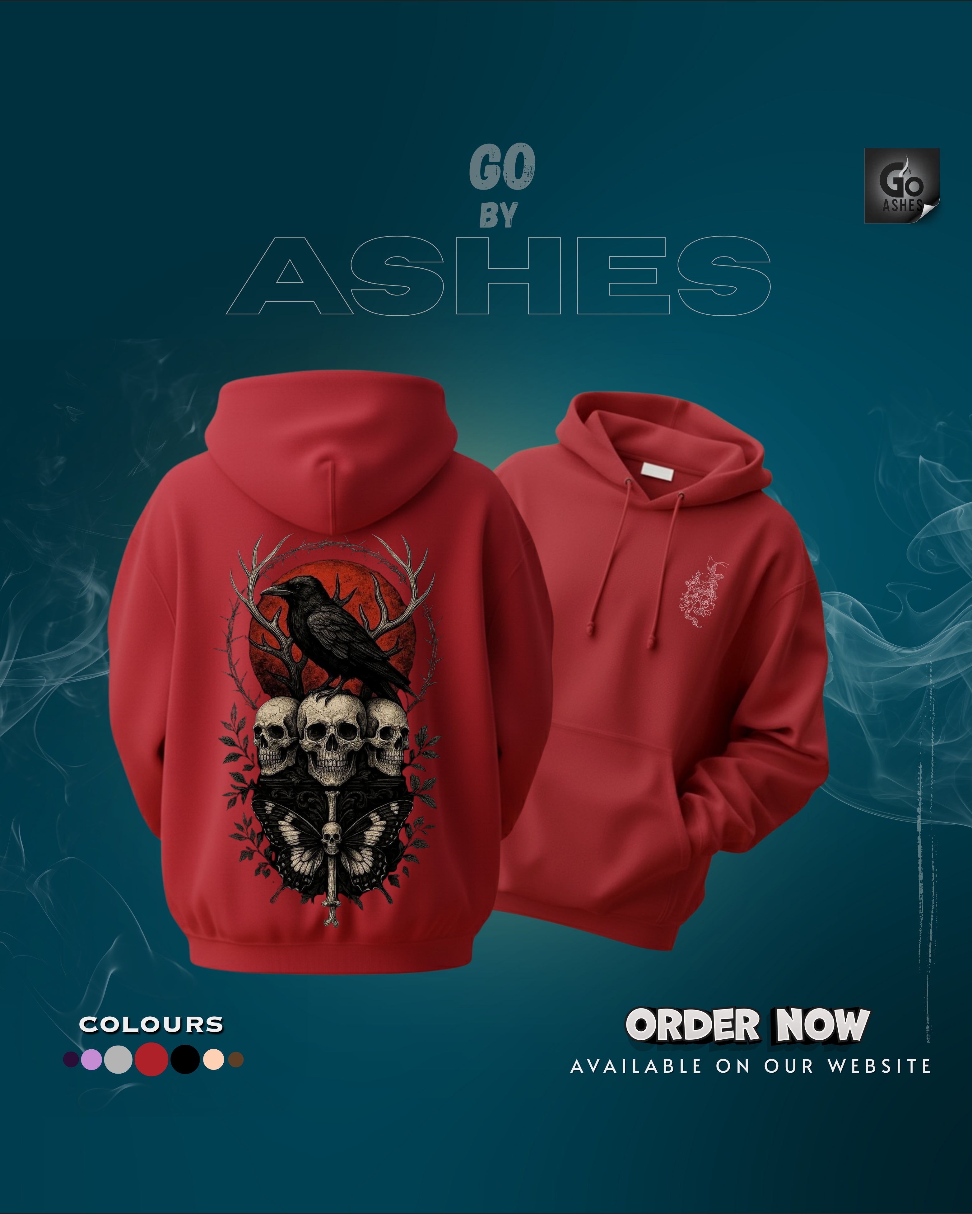 DEATH CALLER GRAPHIC PRINTED OVERSIZED HOODIE