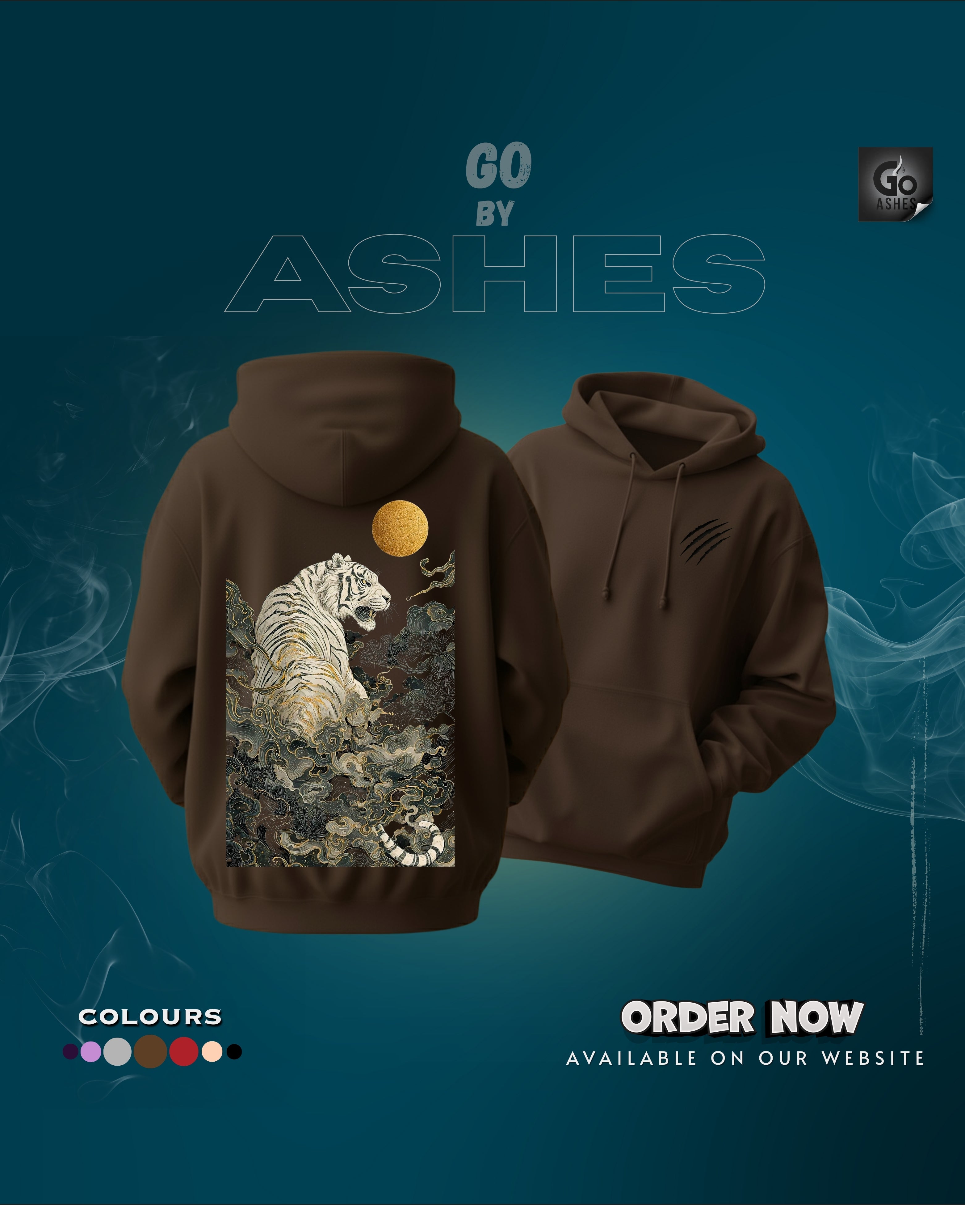 IMPERIAL TIGER GRAPHIC PRINTED OVERSIZED HOODIE