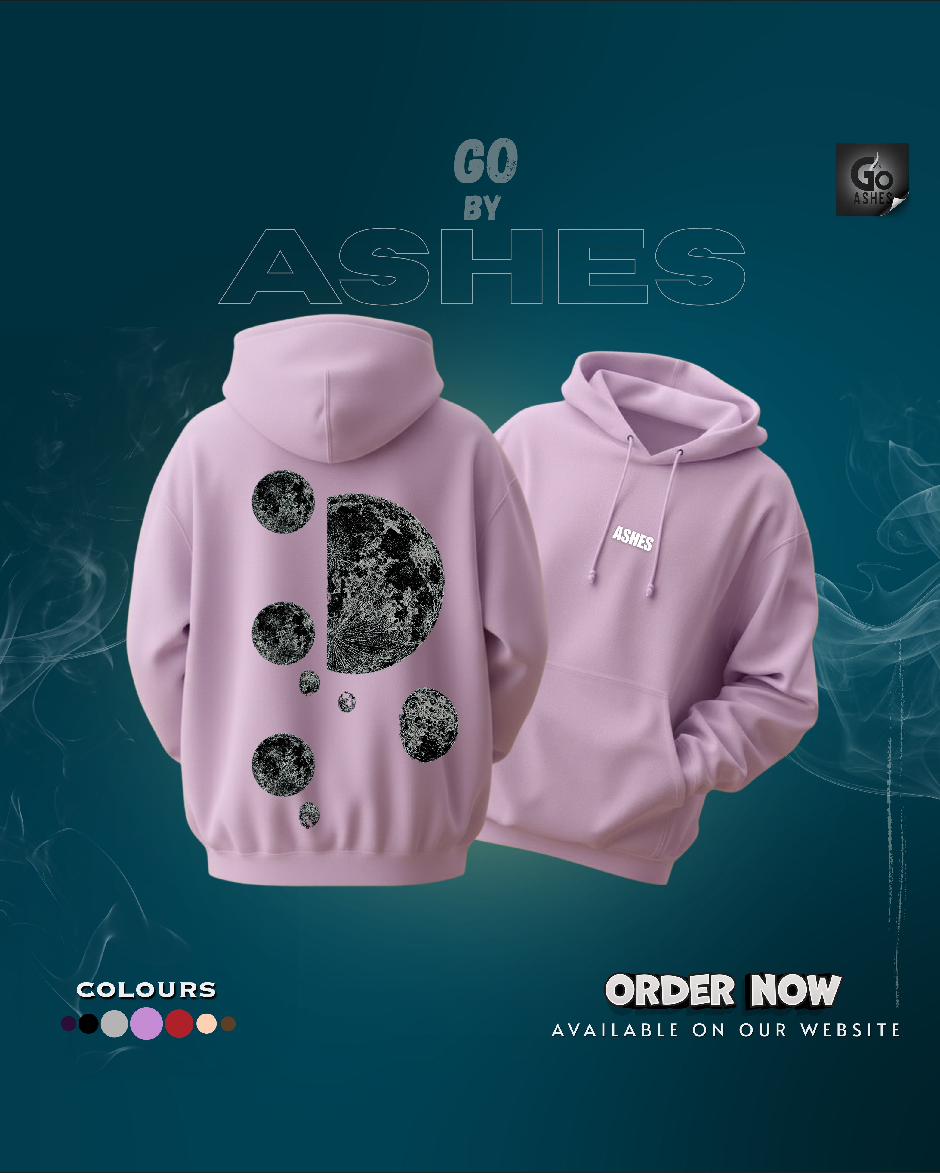 THE MOON GRAPHIC PRINTED OVERSIZED HOODIE