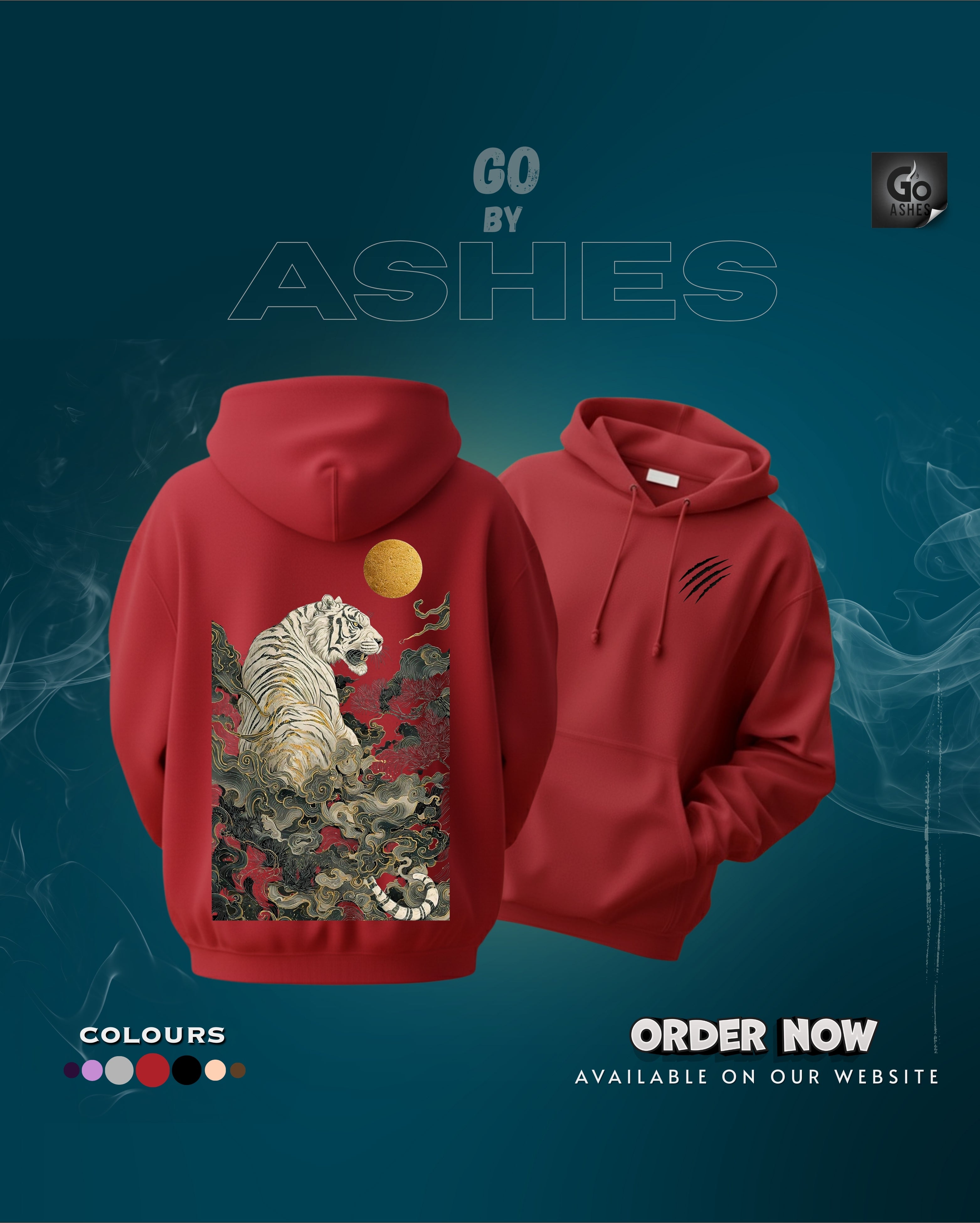 IMPERIAL TIGER GRAPHIC PRINTED OVERSIZED HOODIE