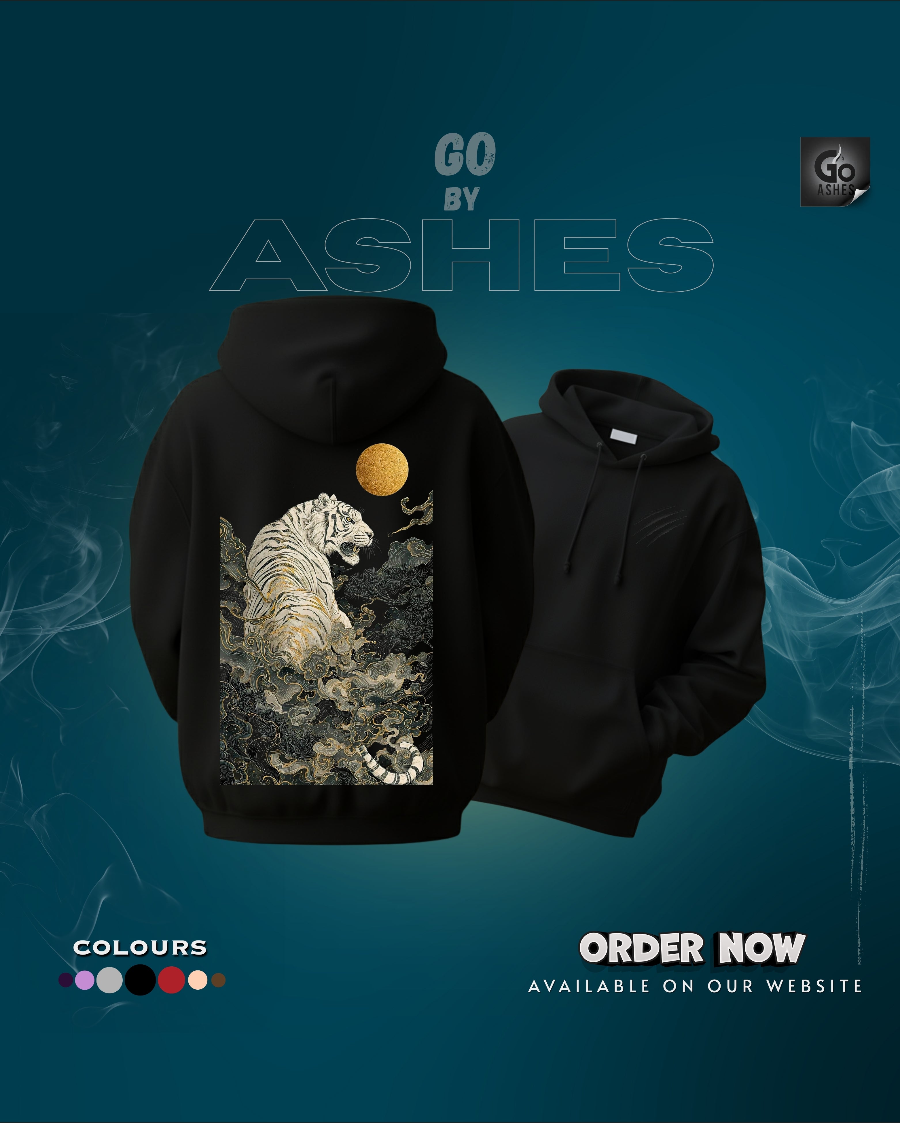 IMPERIAL TIGER GRAPHIC PRINTED OVERSIZED HOODIE