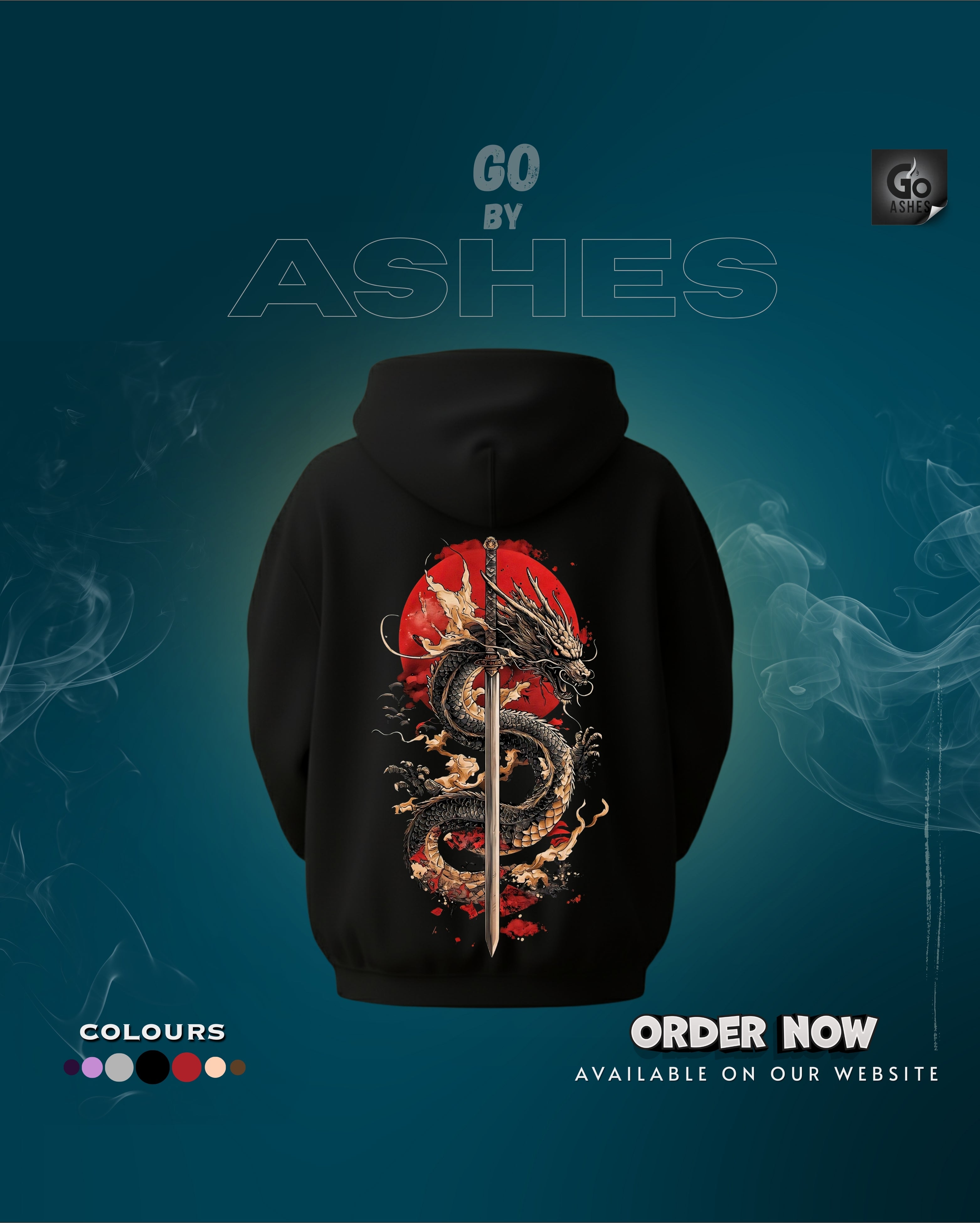 DRAGON FURY GRAPHIC PRINTED OVERSIZED HOODIE