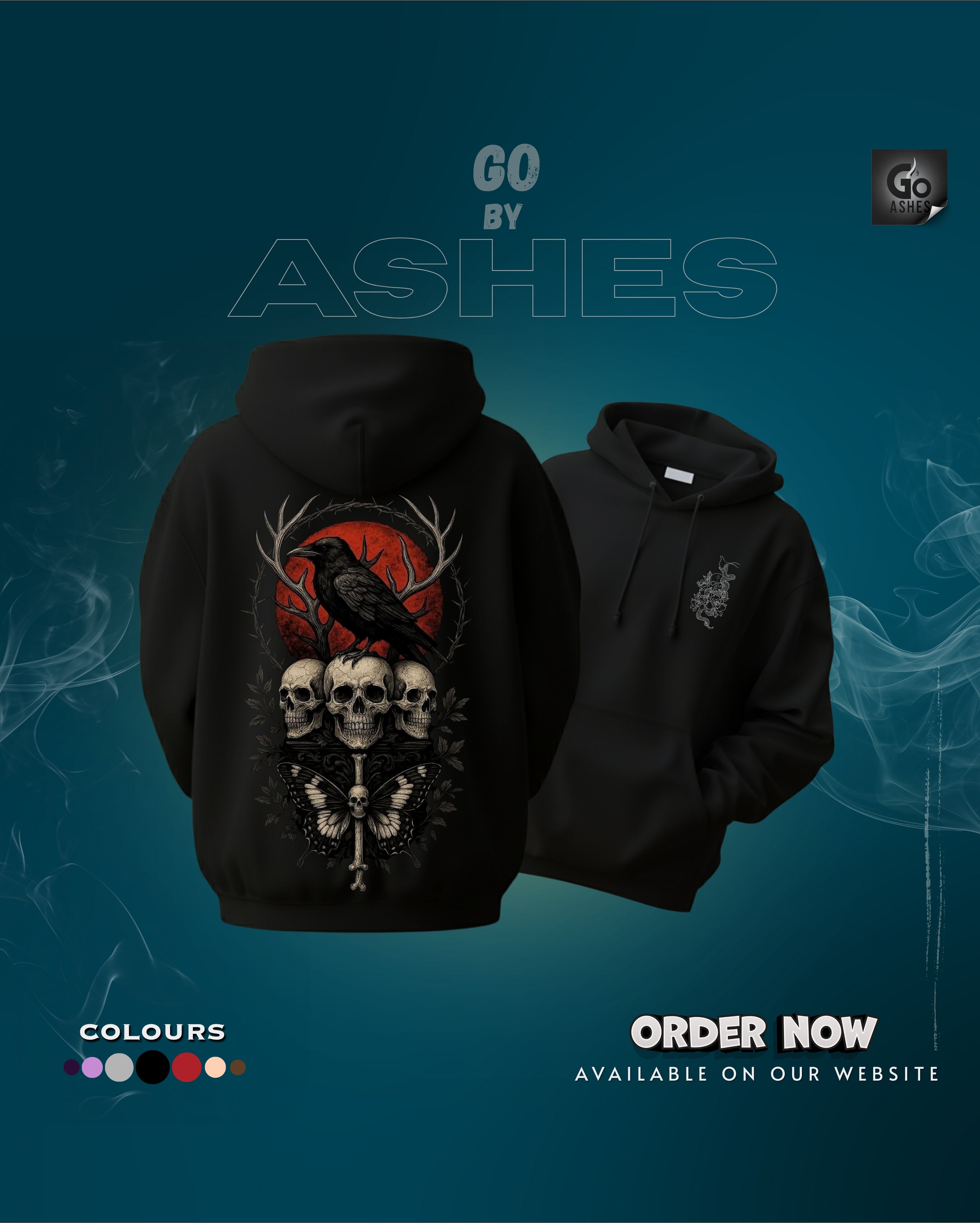 DEATH CALLER GRAPHIC PRINTED OVERSIZED HOODIE