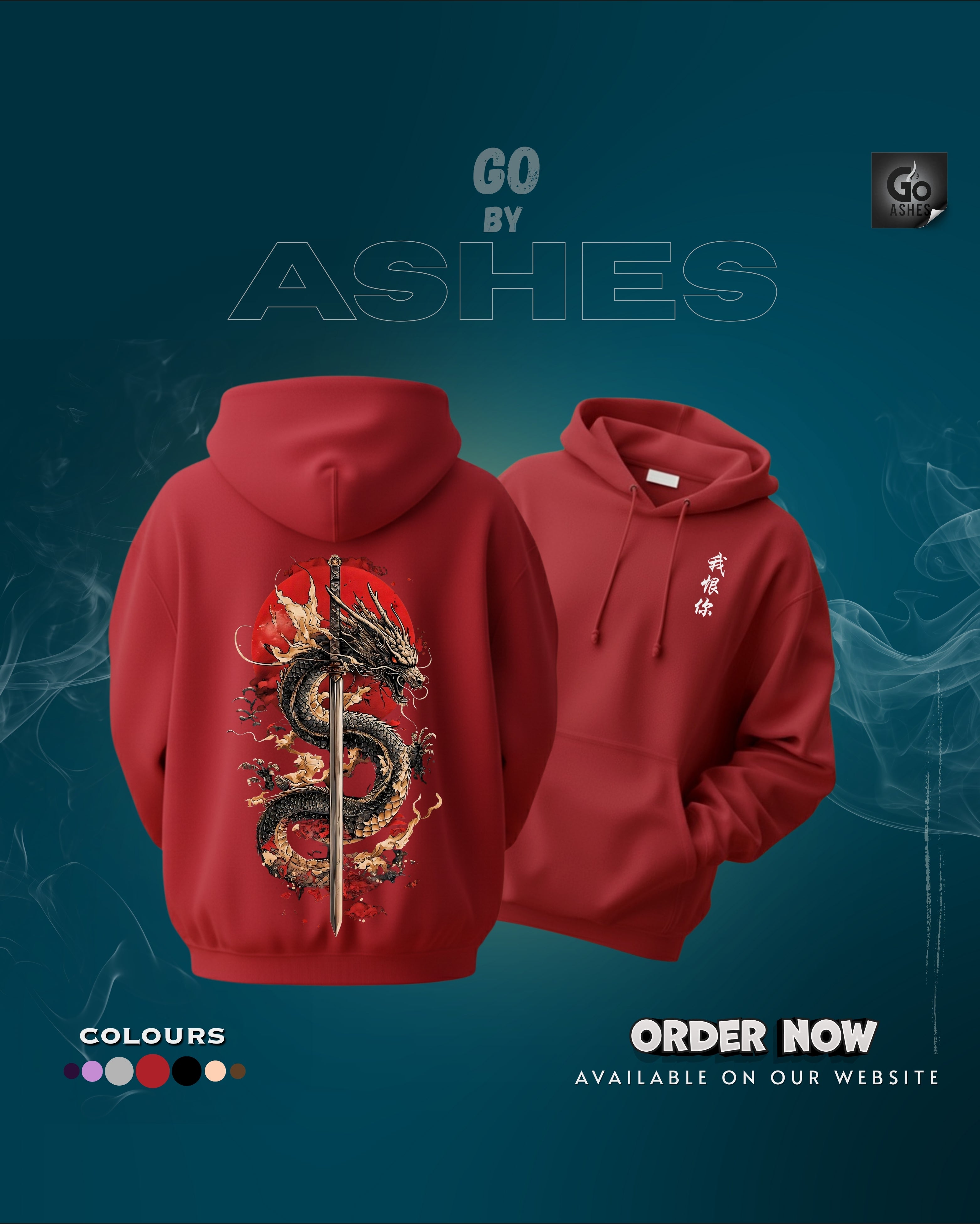 DRAGON FURY GRAPHIC PRINTED OVERSIZED HOODIE