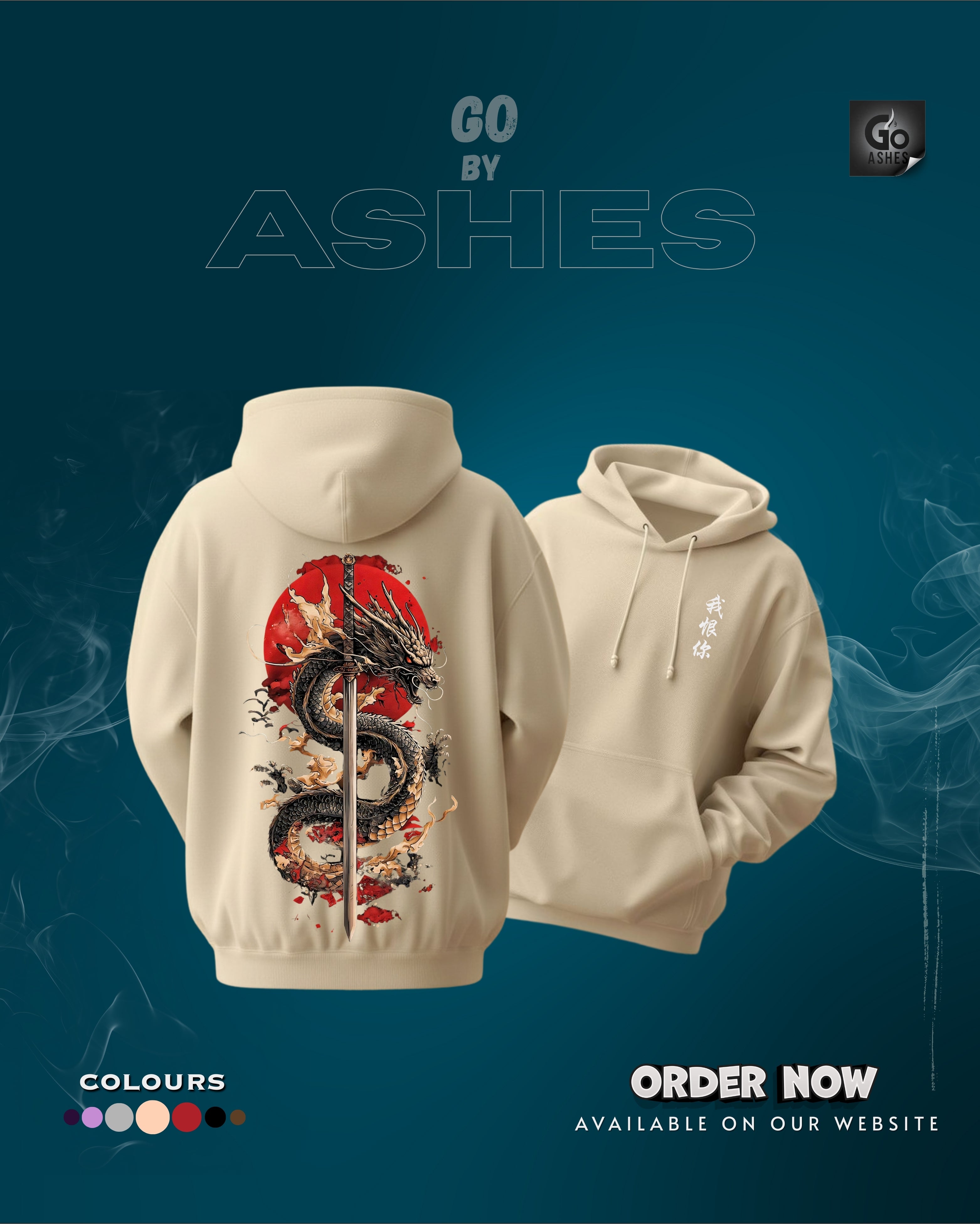 DRAGON FURY GRAPHIC PRINTED OVERSIZED HOODIE