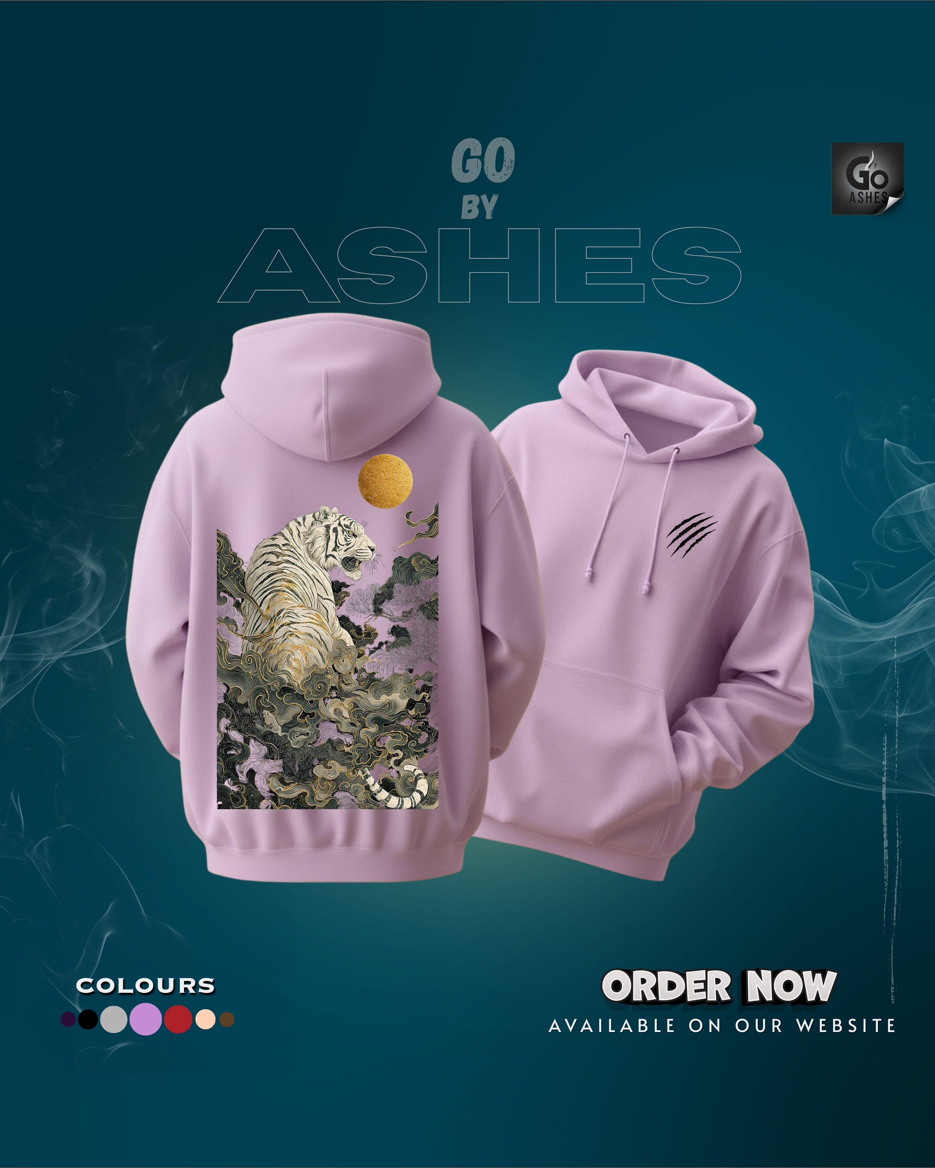 IMPERIAL TIGER GRAPHIC PRINTED OVERSIZED HOODIE