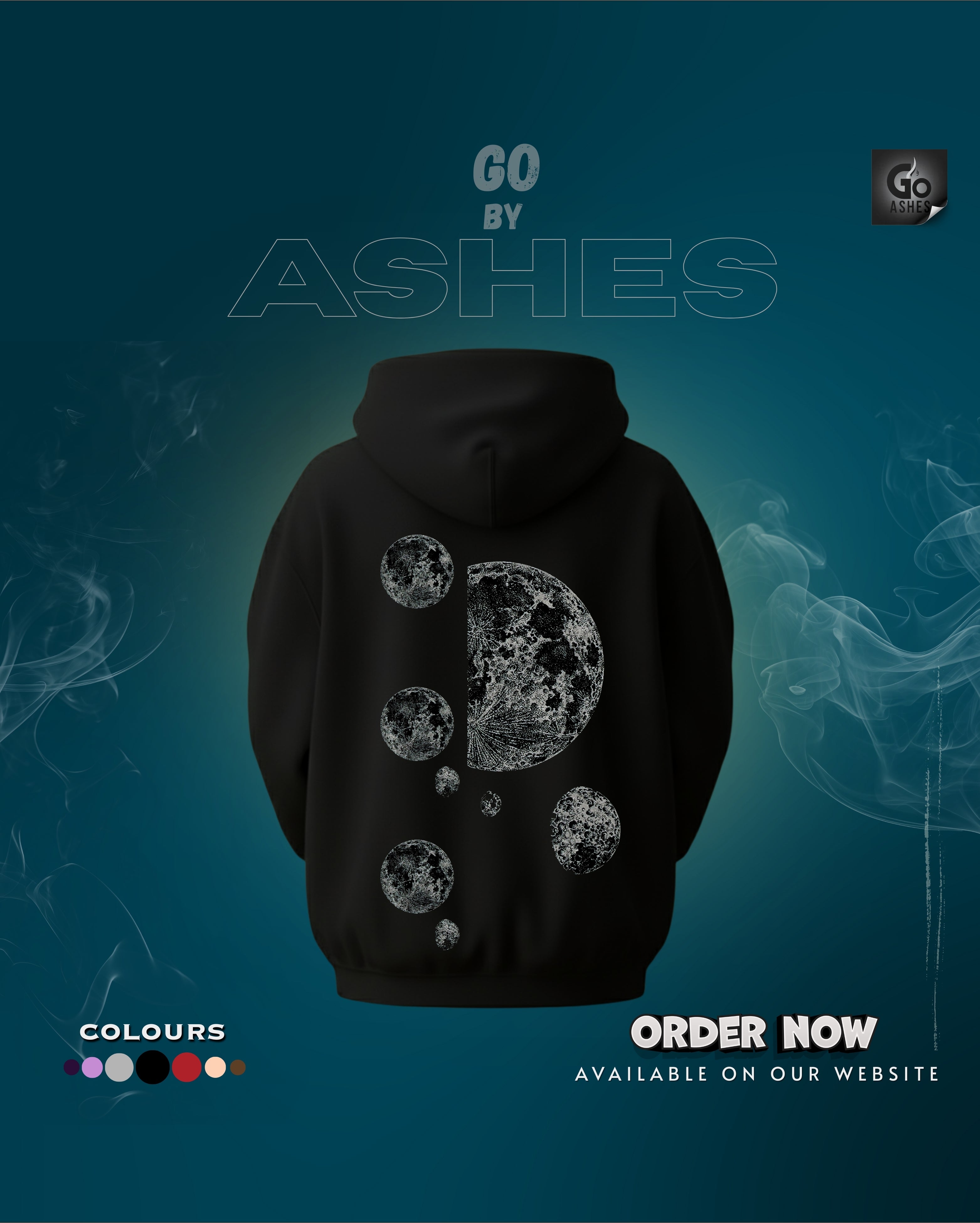 THE MOON GRAPHIC PRINTED OVERSIZED HOODIE