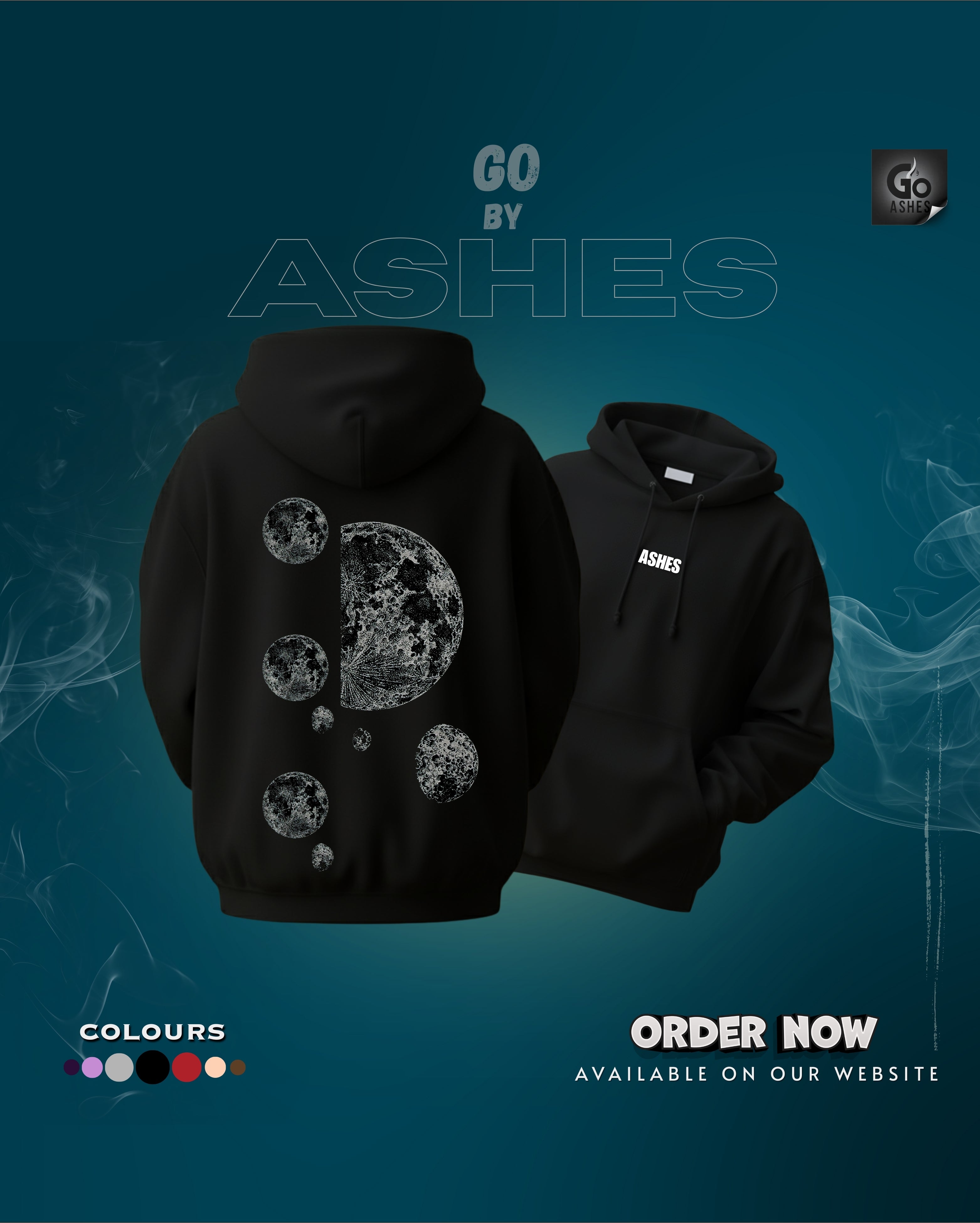 THE MOON GRAPHIC PRINTED OVERSIZED HOODIE