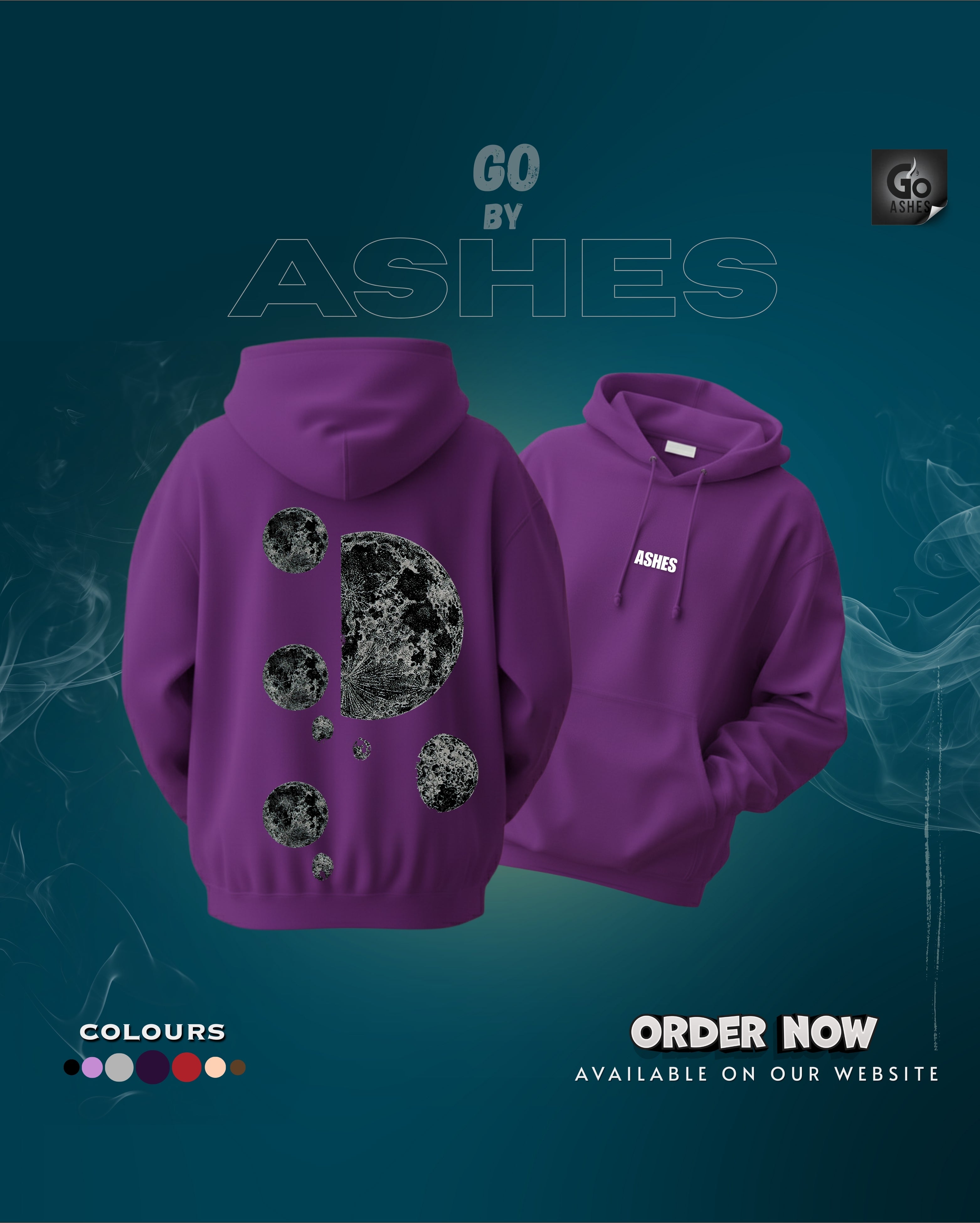 THE MOON GRAPHIC PRINTED OVERSIZED HOODIE