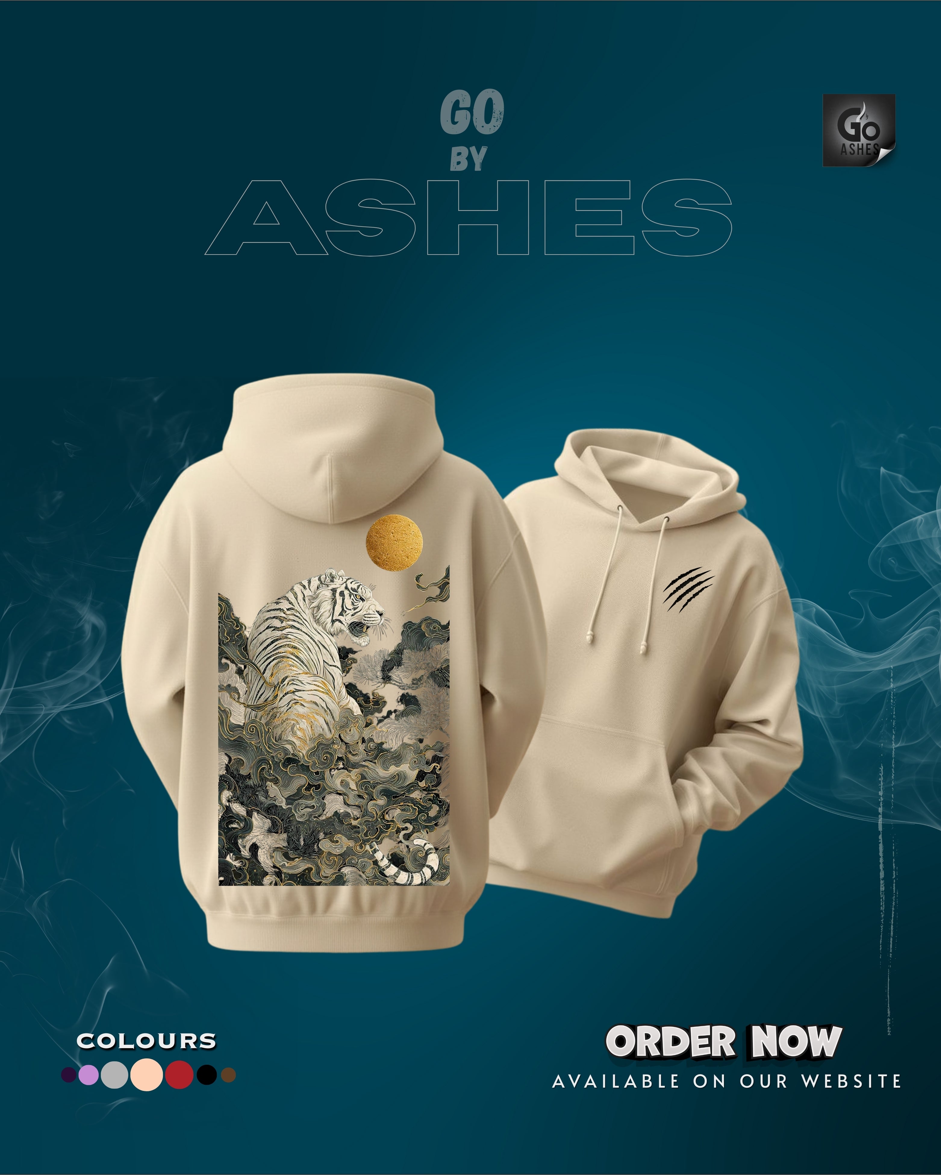 IMPERIAL TIGER GRAPHIC PRINTED OVERSIZED HOODIE