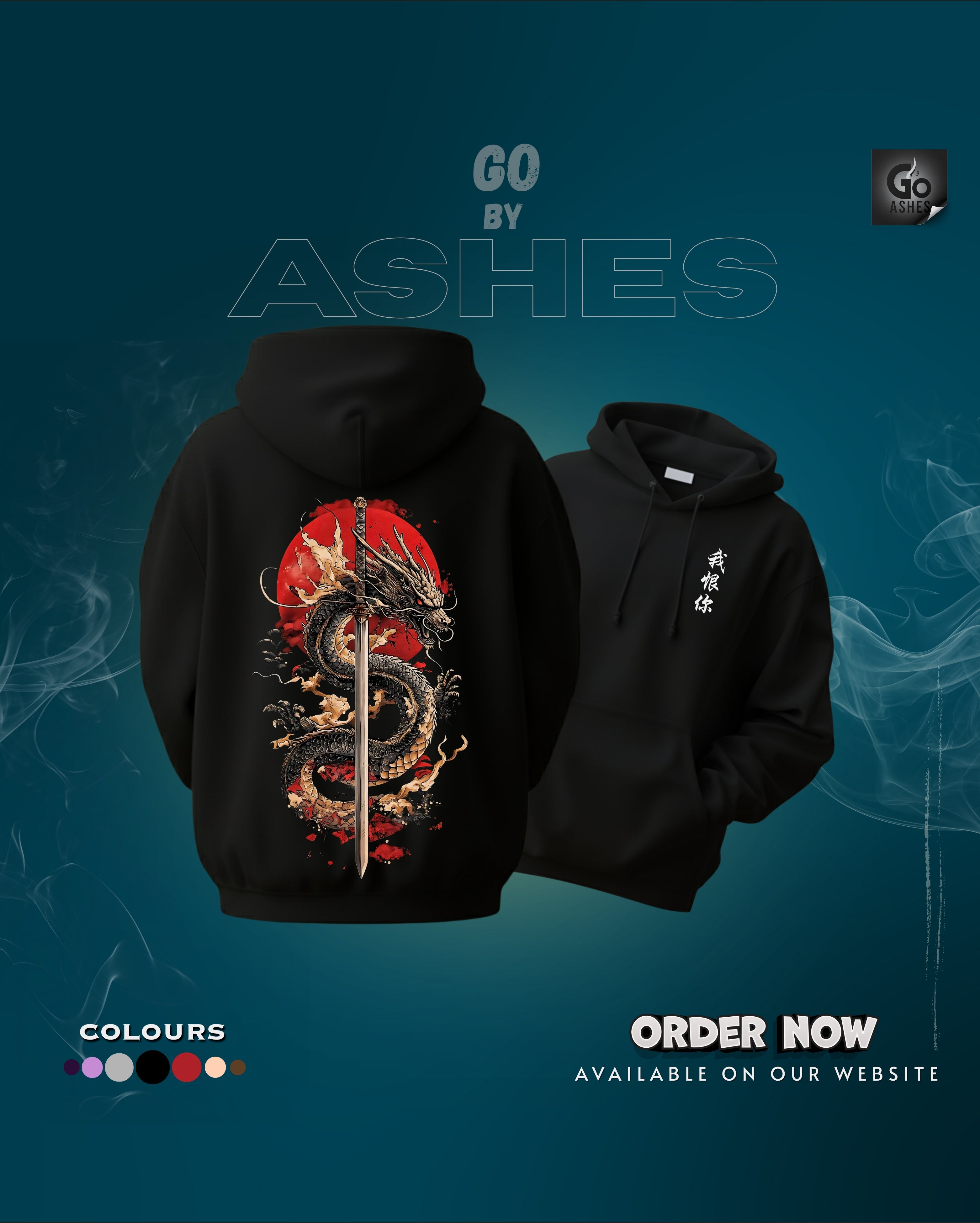 DRAGON FURY GRAPHIC PRINTED OVERSIZED HOODIE