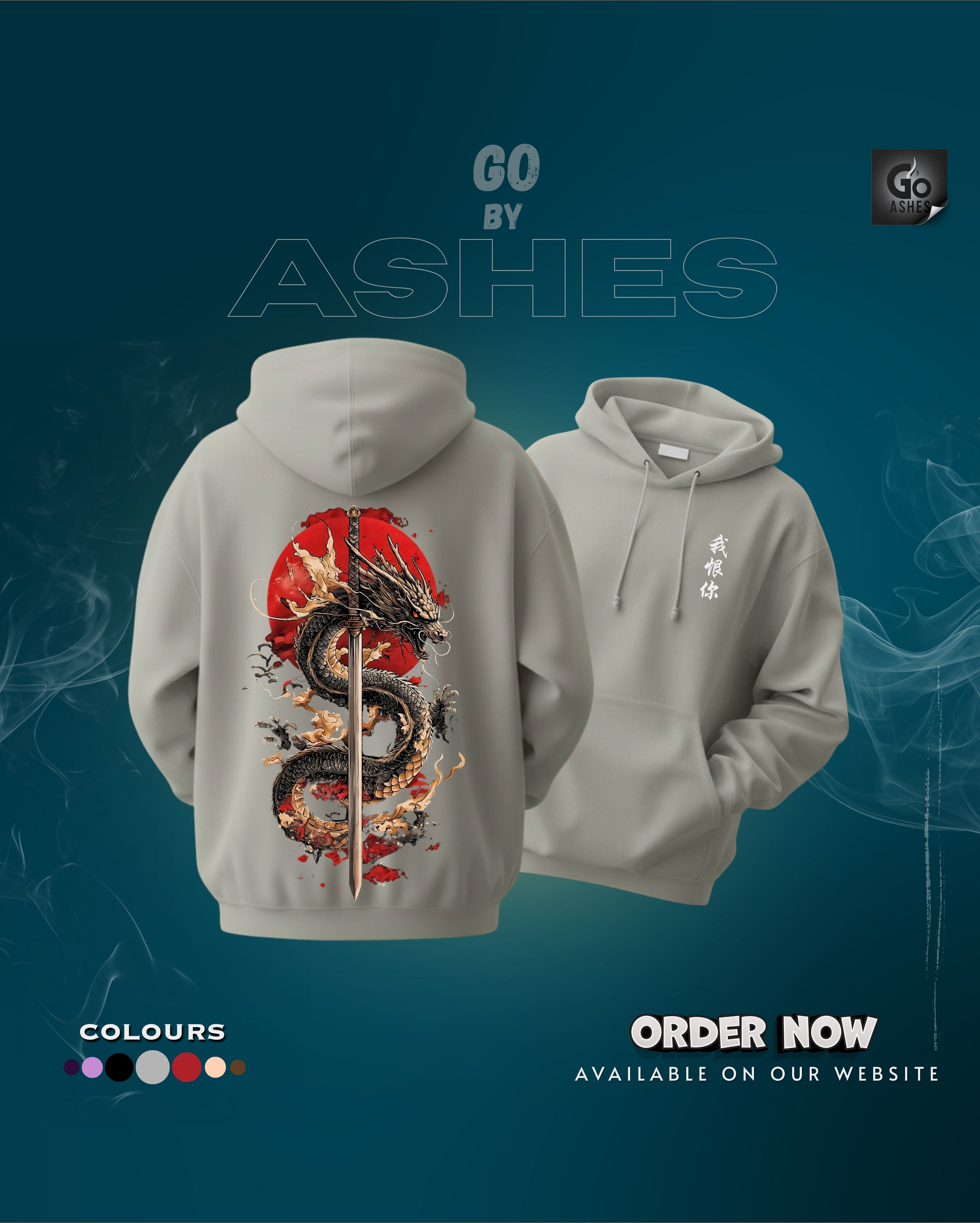 DRAGON FURY GRAPHIC PRINTED OVERSIZED HOODIE