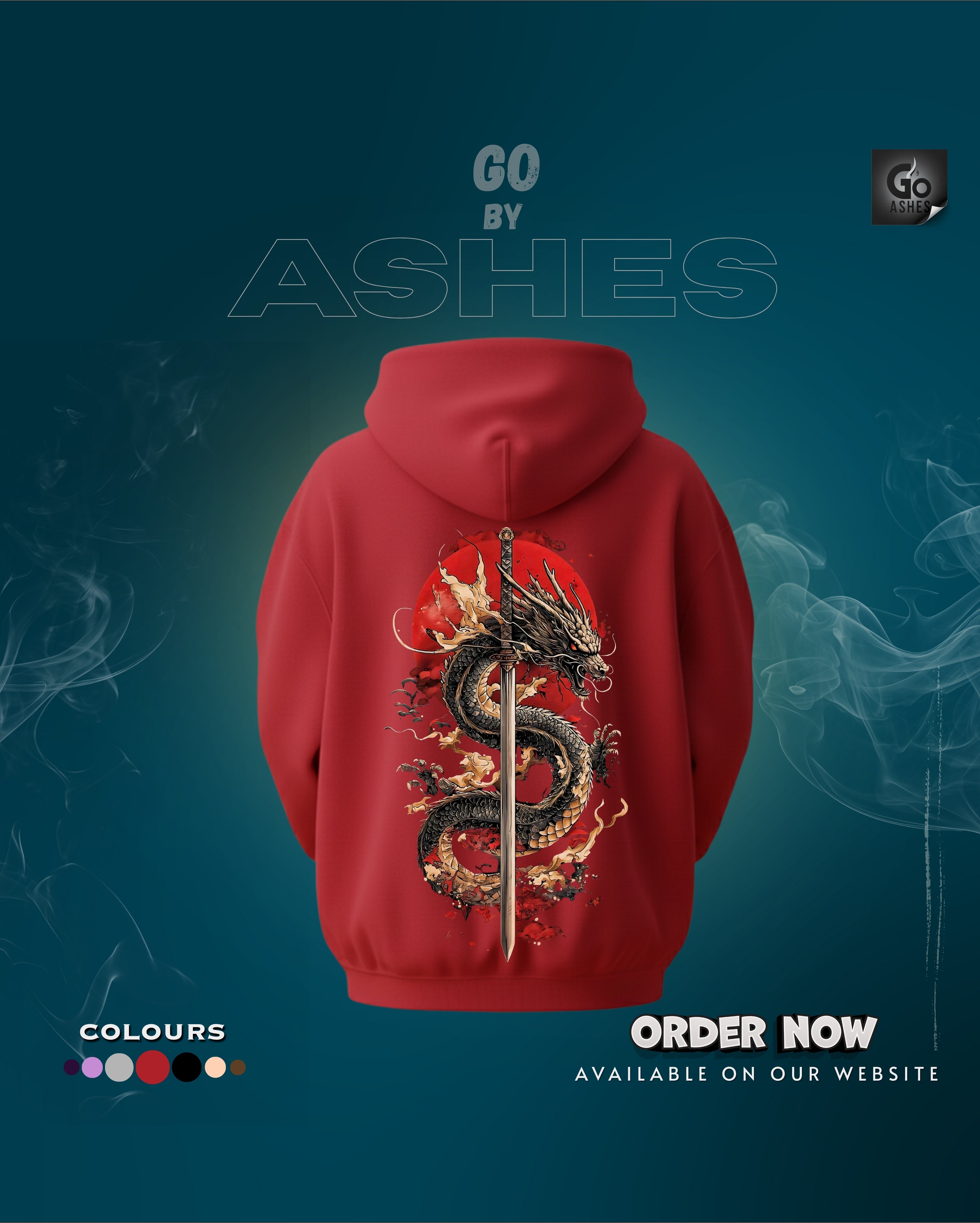 DRAGON FURY GRAPHIC PRINTED OVERSIZED HOODIE