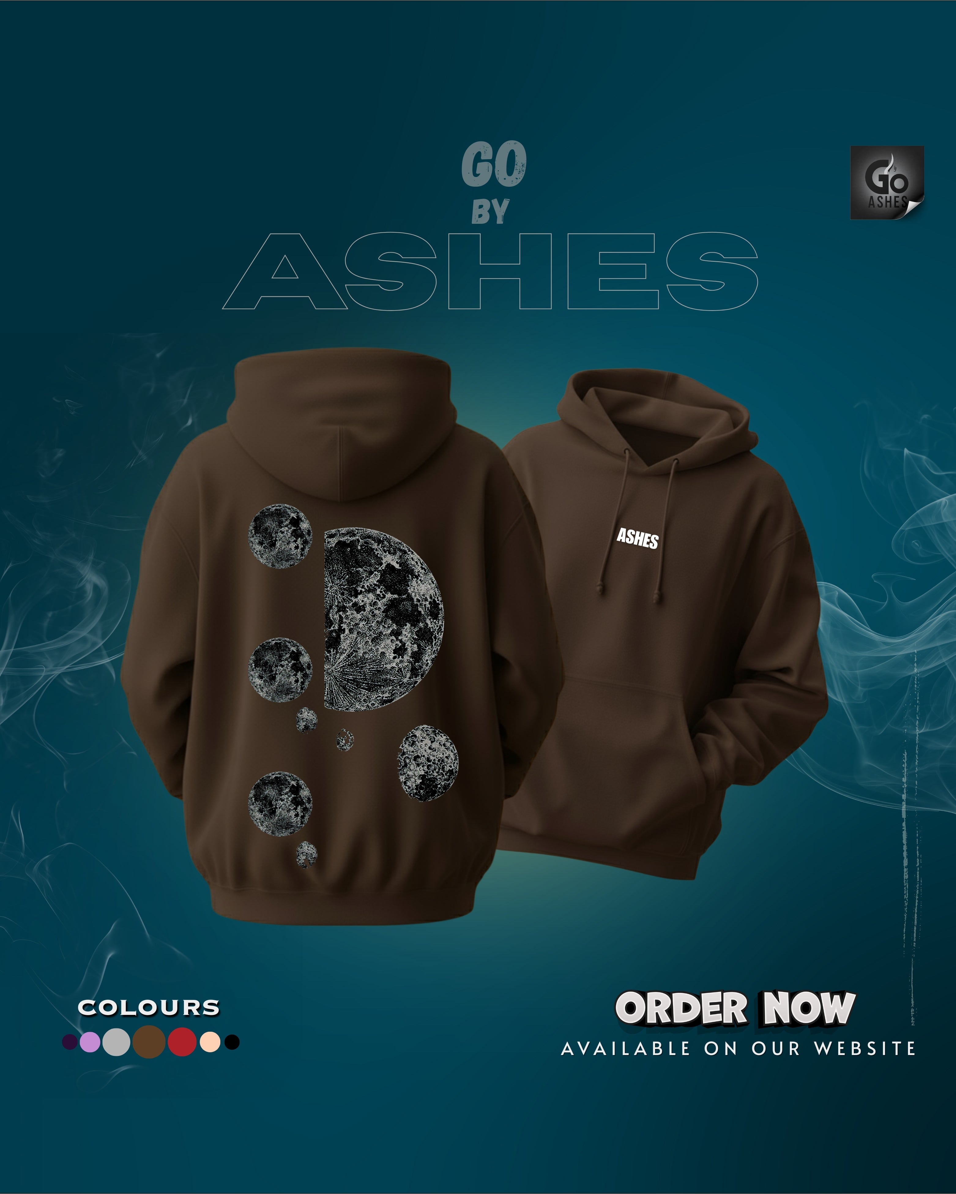 THE MOON GRAPHIC PRINTED OVERSIZED HOODIE