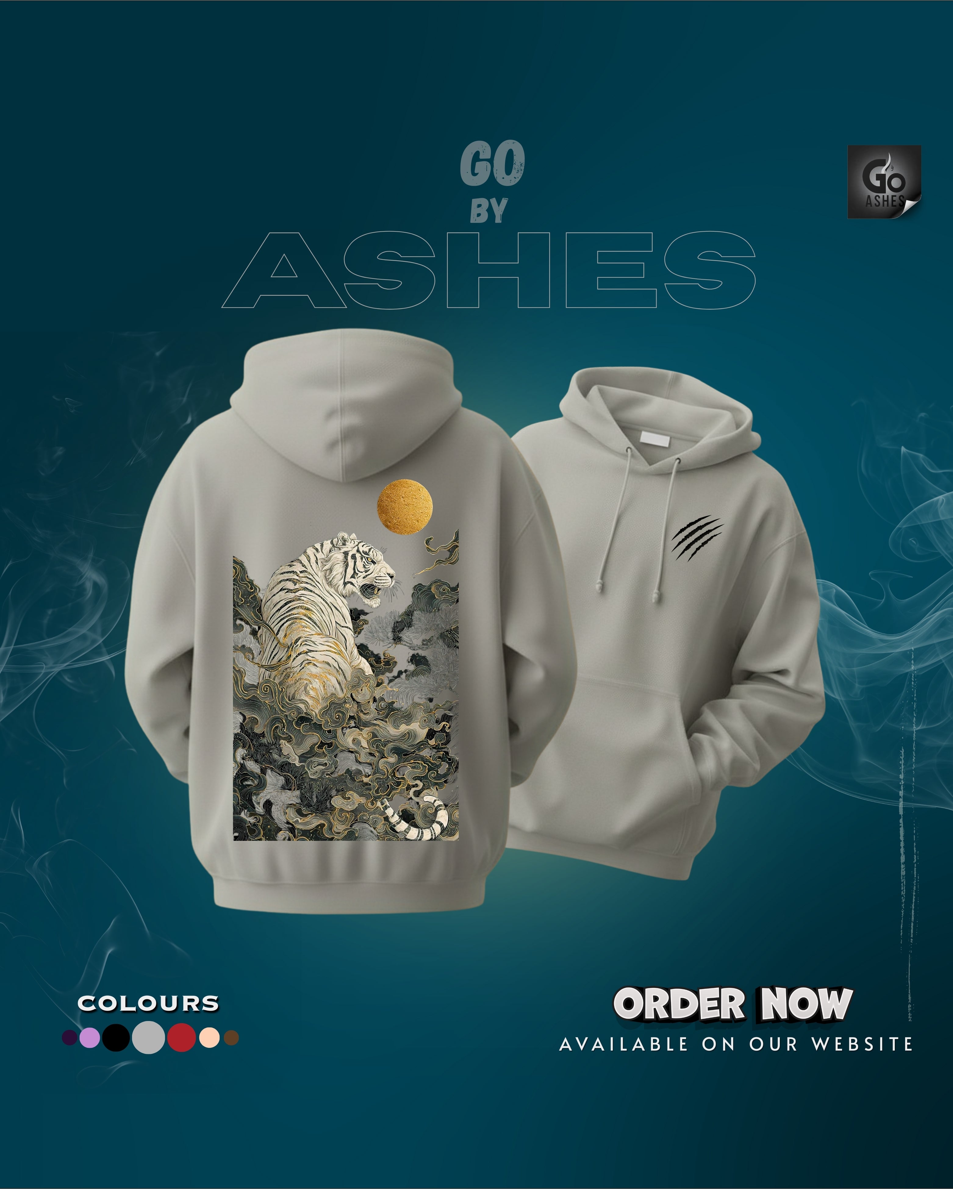 IMPERIAL TIGER GRAPHIC PRINTED OVERSIZED HOODIE