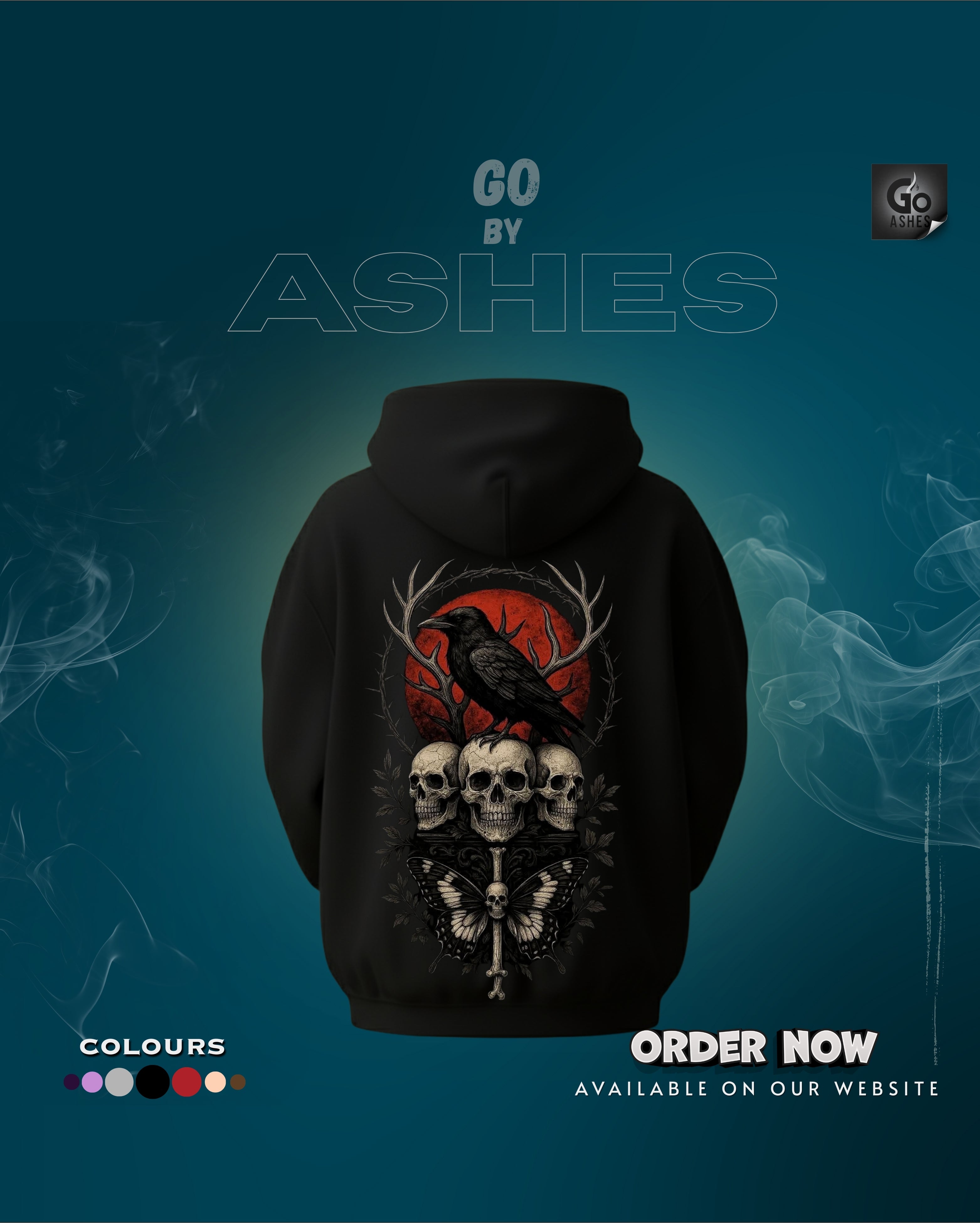 DEATH CALLER GRAPHIC PRINTED OVERSIZED HOODIE