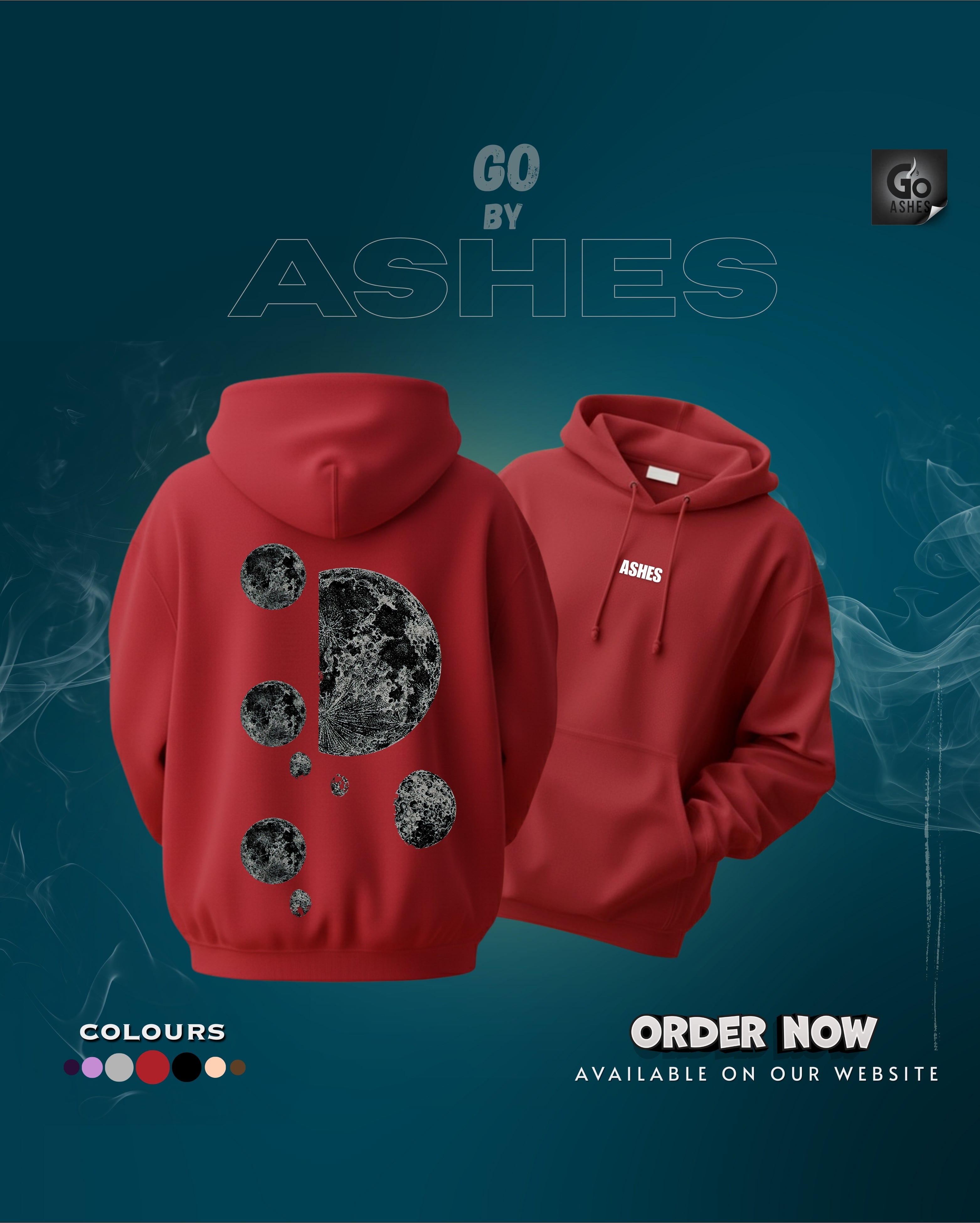 THE MOON GRAPHIC PRINTED OVERSIZED HOODIE