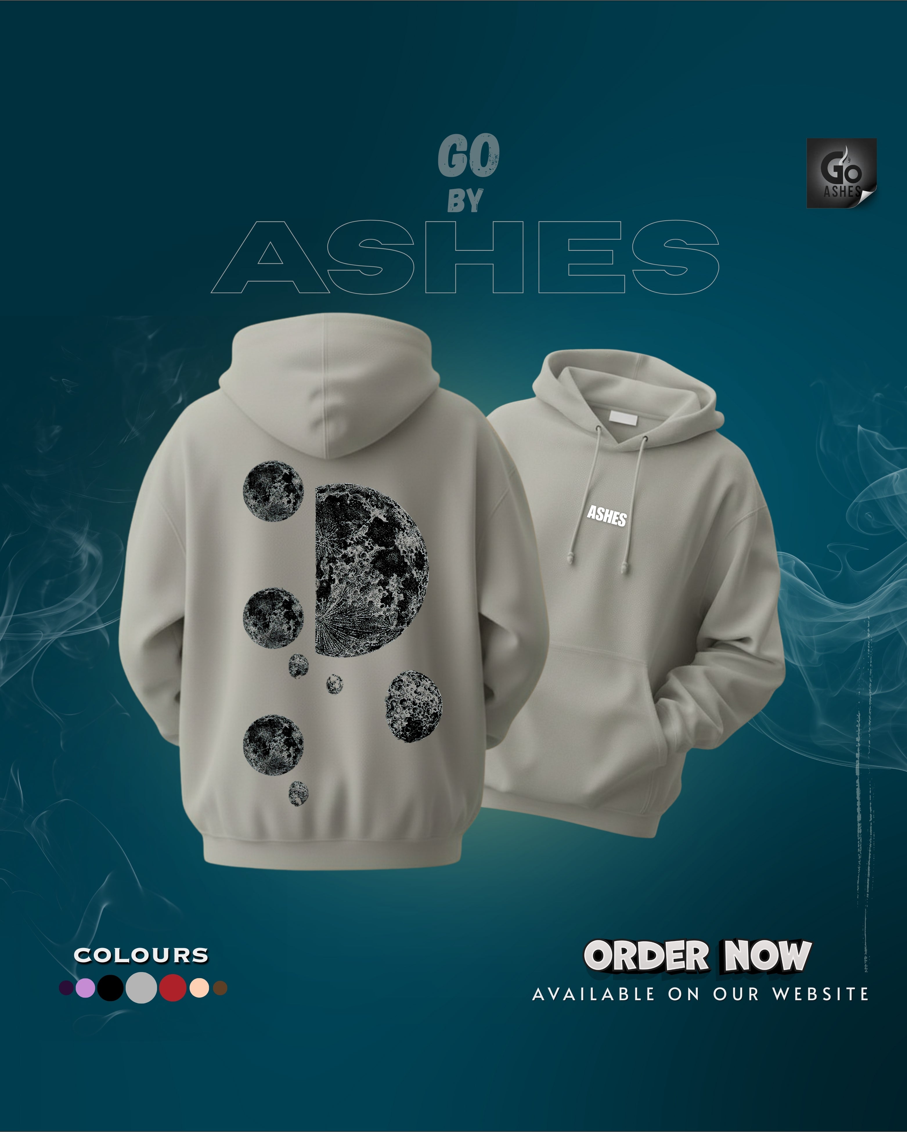 THE MOON GRAPHIC PRINTED OVERSIZED HOODIE