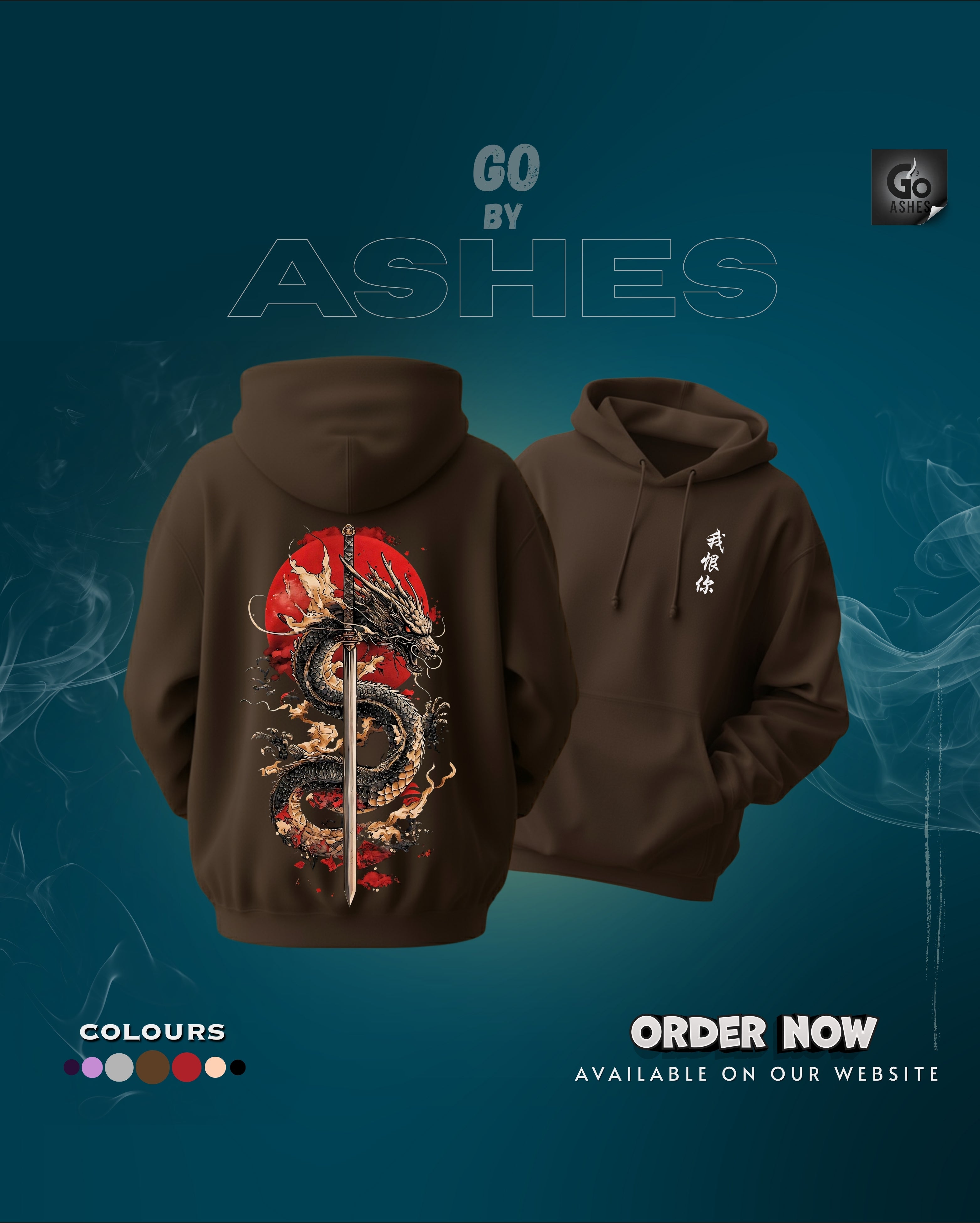 DRAGON FURY GRAPHIC PRINTED OVERSIZED HOODIE