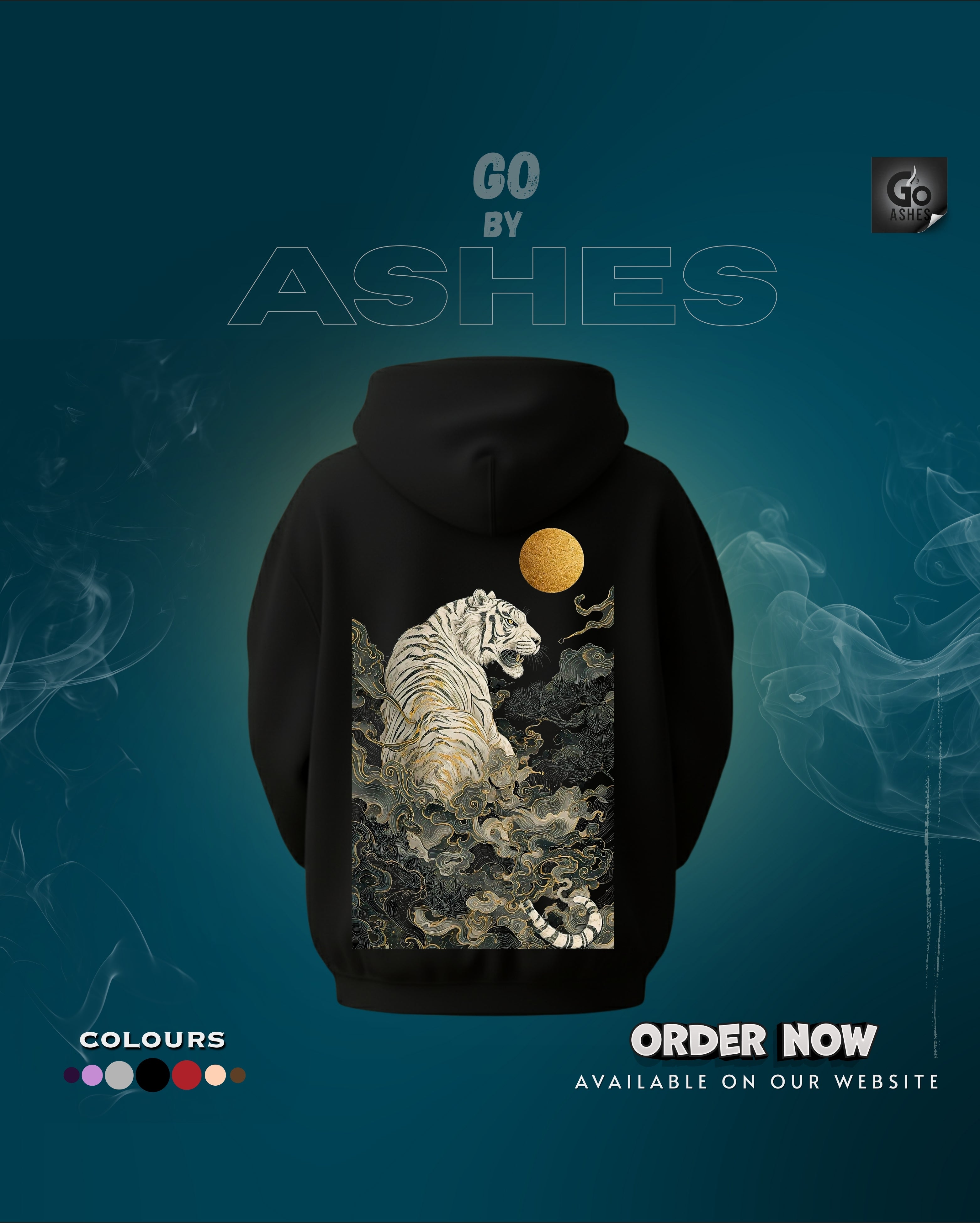 IMPERIAL TIGER GRAPHIC PRINTED OVERSIZED HOODIE