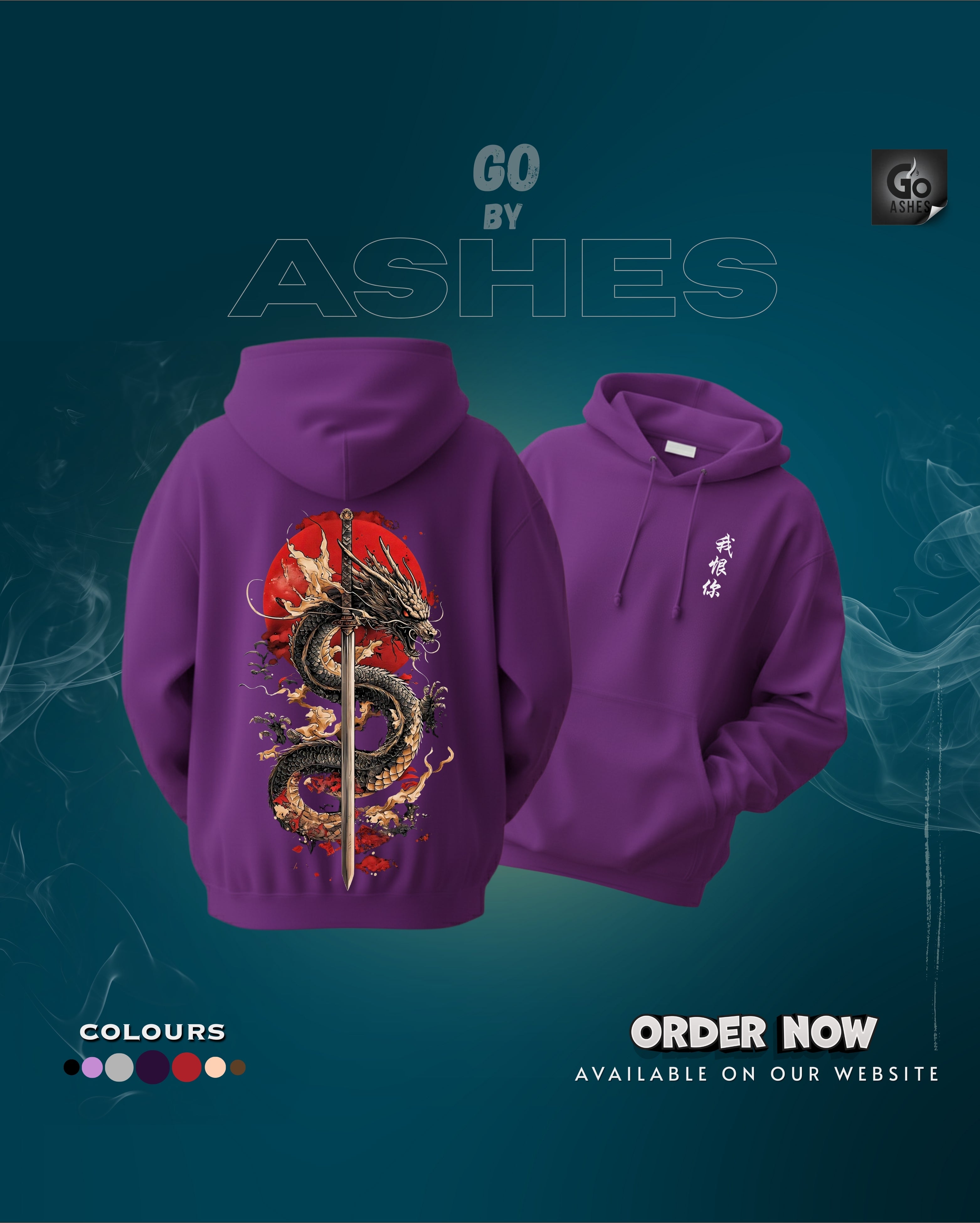 DRAGON FURY GRAPHIC PRINTED OVERSIZED HOODIE