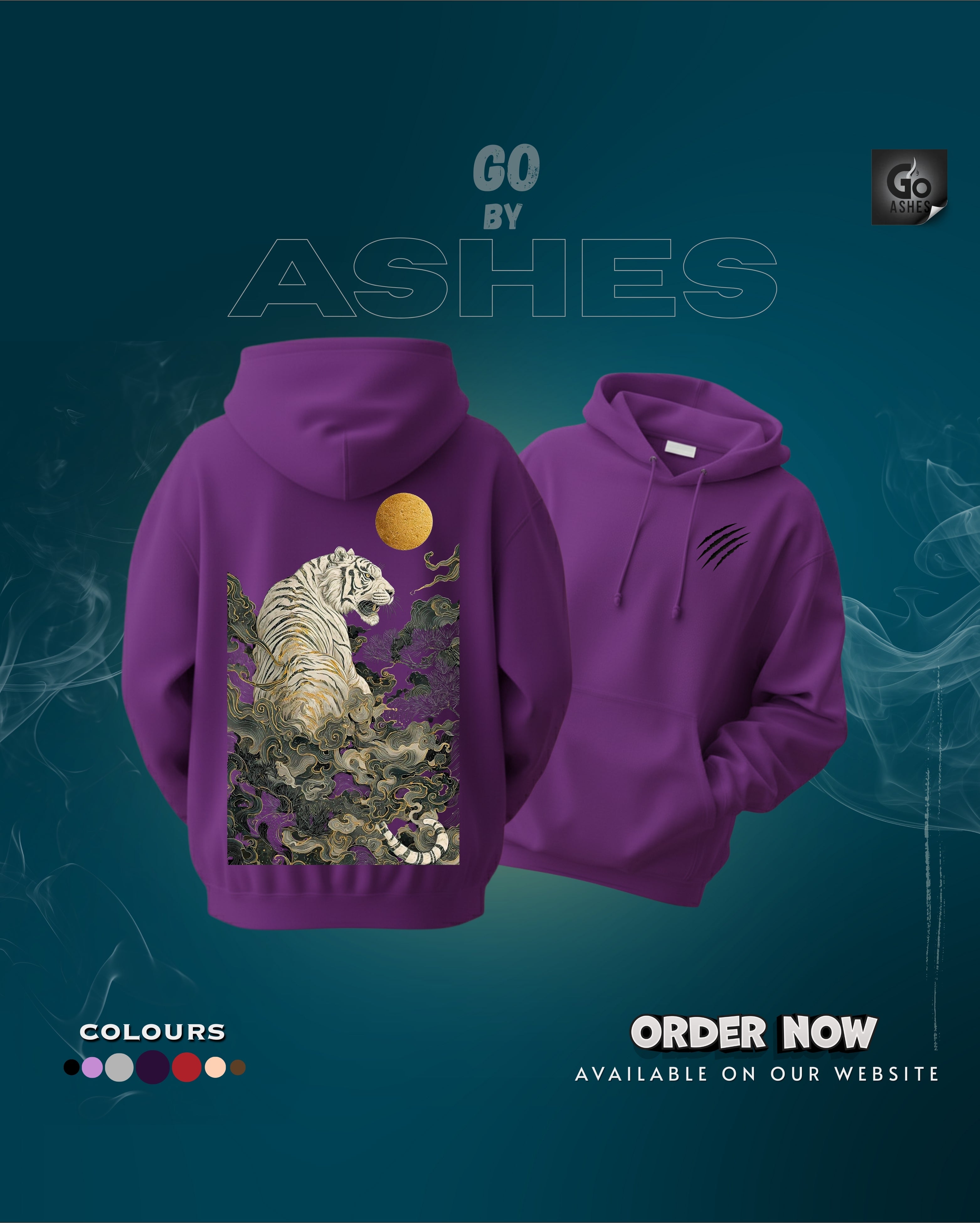 IMPERIAL TIGER GRAPHIC PRINTED OVERSIZED HOODIE